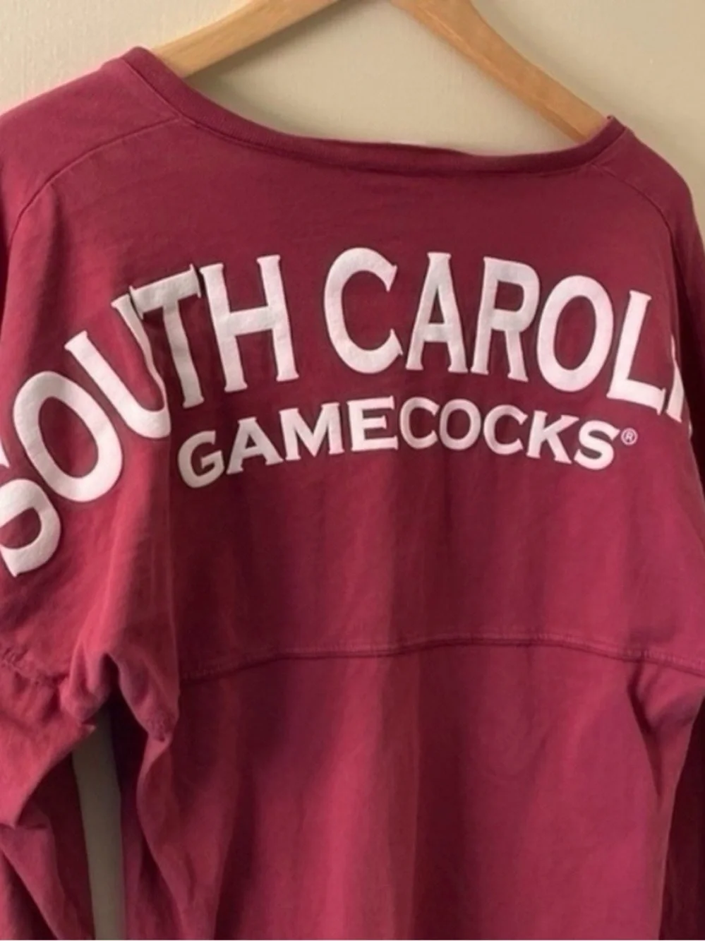 Spirit Maroon University of South Carolina V-Neck Long Sleeve Top